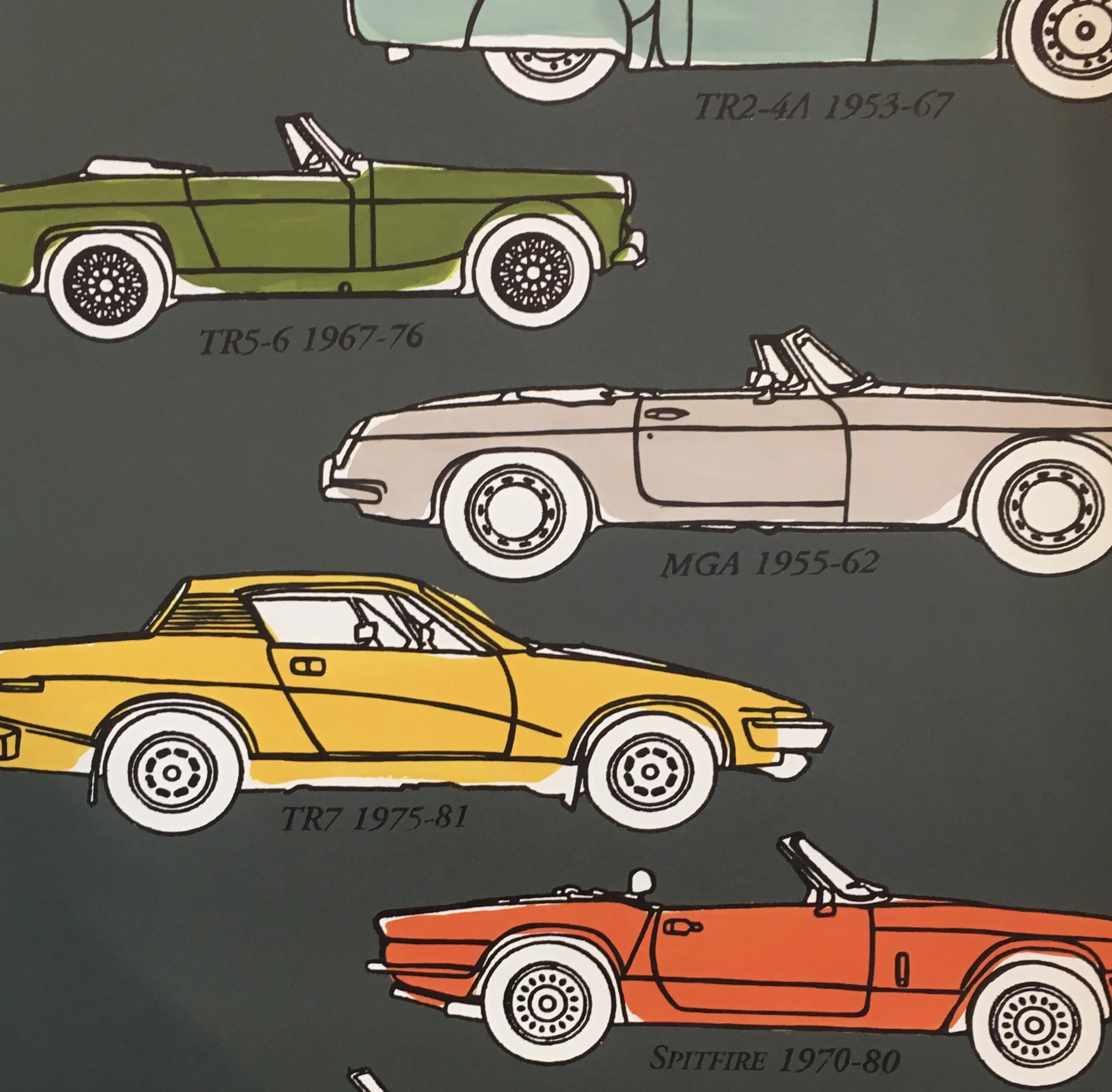British Classic Cars Wallpaper - Dark ground   Bright cars