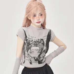 Cartoon Girl Short Sleeve T-shirt
