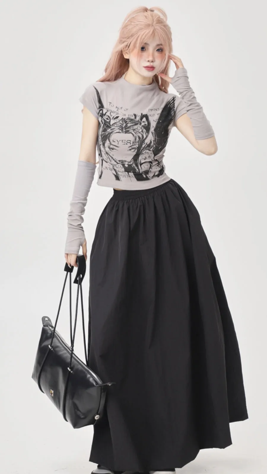 Cartoon Girl Short Sleeve T-shirt