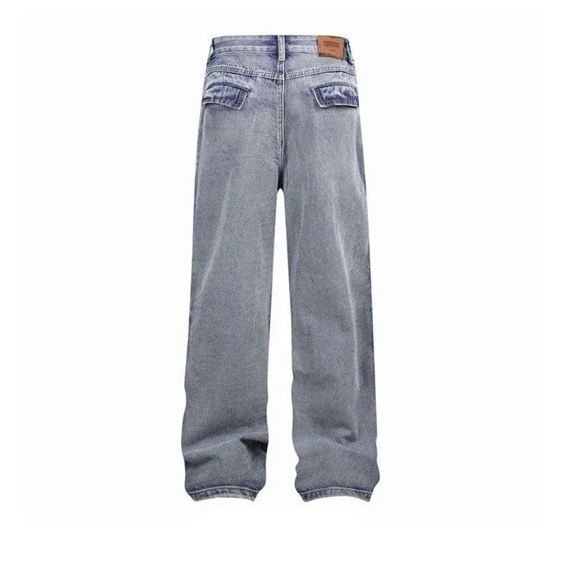 Distressed Multi Pocket Straight Pants