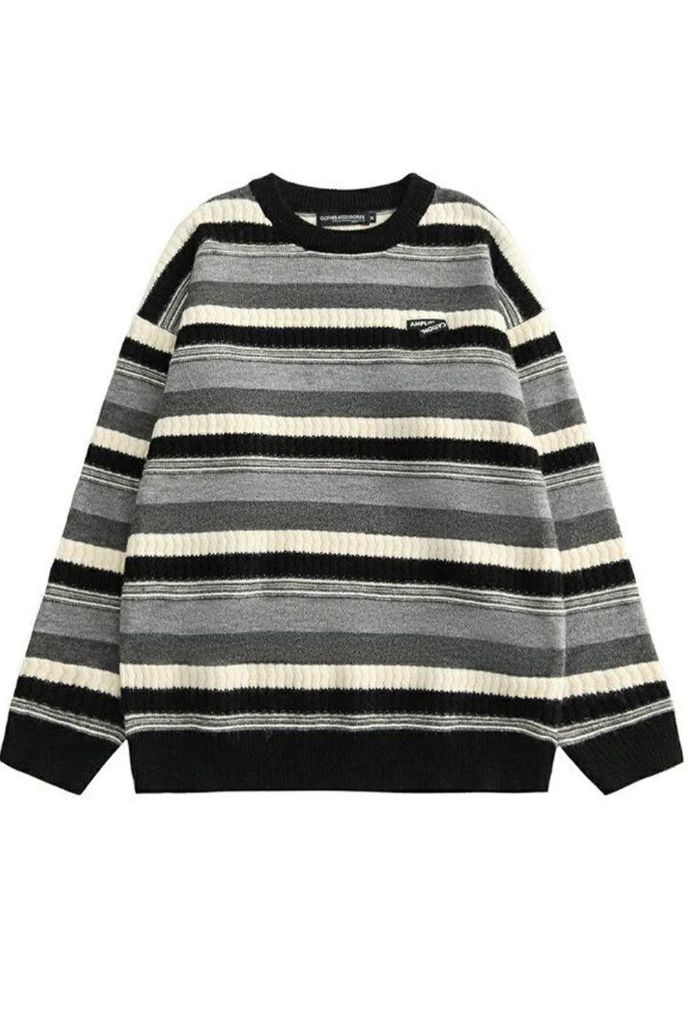 Grunge Striped Fall Sweater