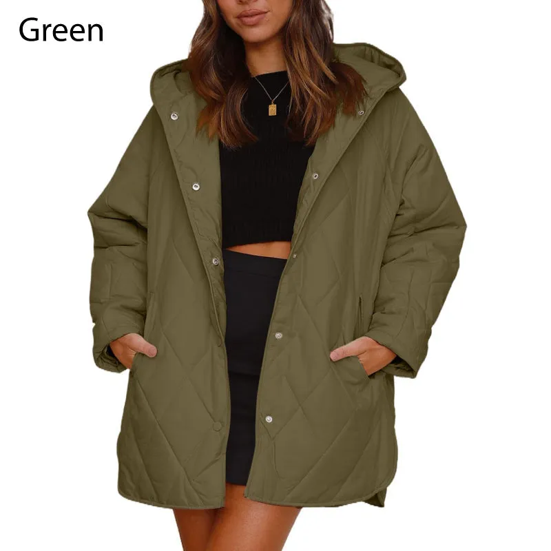 🌸Limited time 50% DISCOUNT💕Women's Winter Trendy Lightweight Hooded Quilted Jacket