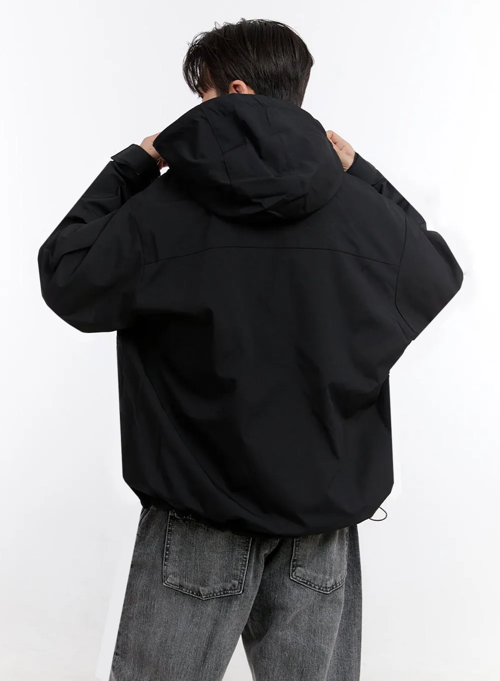 Men's Pocket Hooded Windbreaker Jacket IM525