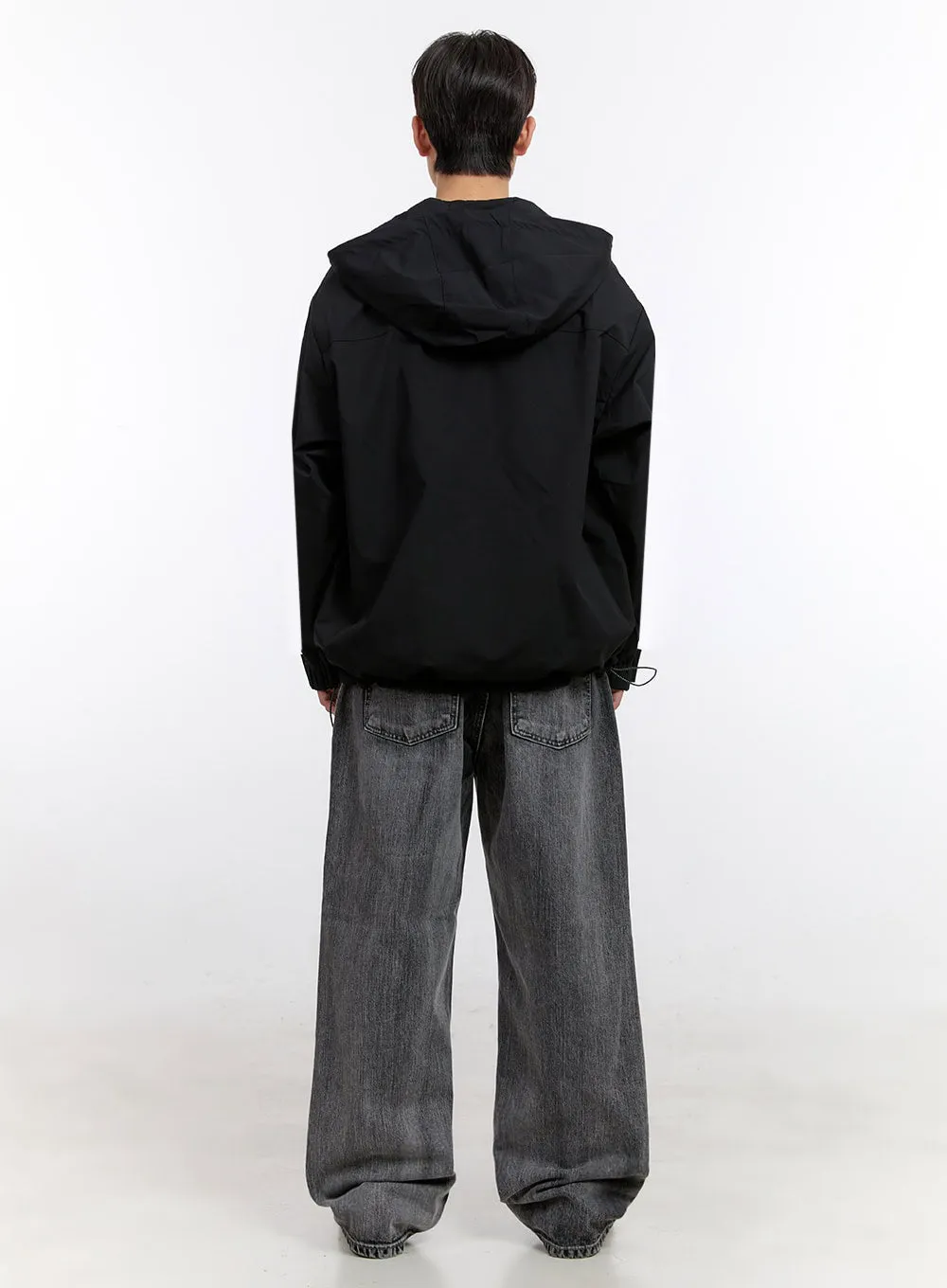 Men's Pocket Hooded Windbreaker Jacket IM525