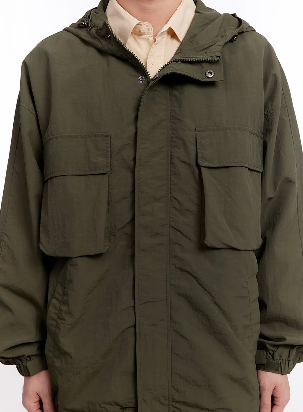 Men's Pocketed Hooded Windbreaker IM512