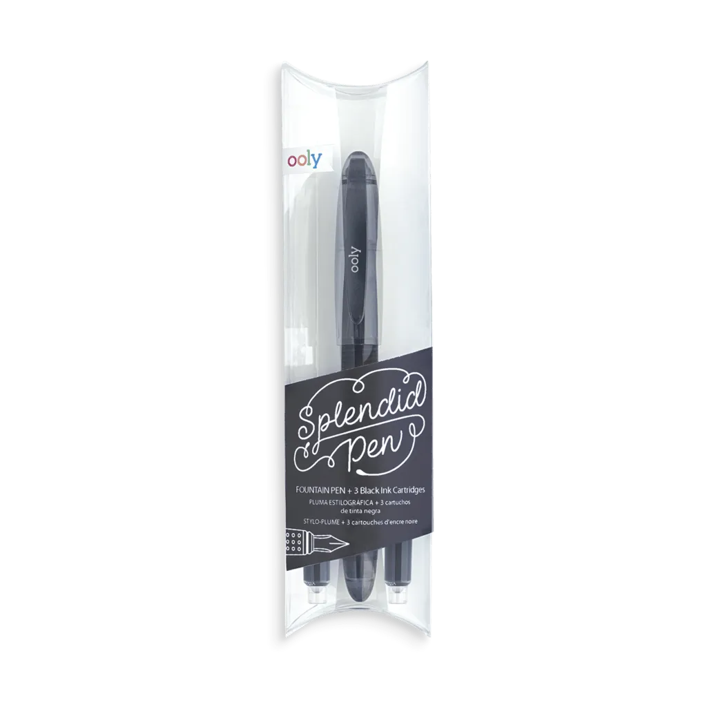 Splendid Fountain Pen - Black (4 Piece Set)