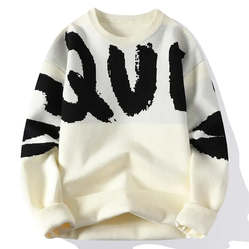 Sweater Men's Thick Sweater Trendy
